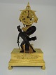 Bronze clock with warrior 
French 
