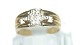Gold ring with diamonds, 9 Carat