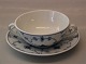Blue Fluted Danish Porcelain 2261-1 Soupcup with two handles 16 cm & saucer 17.5 
cm