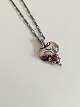 Georg Jensen Sterling Silver Annual Pendant with red stone from 1996