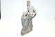 Spanish TANG Figure, Girl with a dog on stone