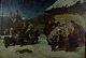 Ubekendt russisk maler, olie på lærred. 1900-tallet.
Landsbyvinterstemning.