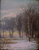 Nordahl GROVE (1822-1885) Scene from the Royal deer garden north of Copenhagen.