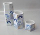 B&G Porcelain B&G 1817 - 6 sided Candleholder 5 cm 464 - 10 cm Prism 5465 - 15.5 
cm 5466 Blue Annegrethe Halling Koch (3 pieces)

