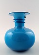Per Lütken for Holmegaard Carnaby vase, blue and
white opal glass.