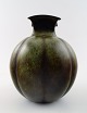 Just Andersen Art Deco disko metal light bronze vase, number 1754.