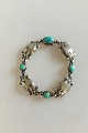 Georg Jensen Sterling Silver Bracelet No 11 with Green Agates