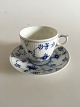 Royal Copenhagen Blue Fluted Plain Coffee Cup and Saucer No 2162
