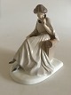 Bing & Grondahl Figurine of Sitting woman with phone No 1706