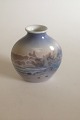 Dahl Jensen Porcelain Vase in underglaze with Beach motif No 91/56