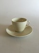 Royal Copenhagen Josephine Creme Curved Coffee Cup and Saucer