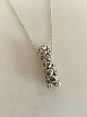 Georg Jensen Sterling Silver Necklace with Cylinder of Hearts Pendant No 262