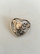 Georg Jensen Sterling Silver Heartshaped Brooch with Dove No 239. From 
1933-1944.