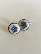 Georg Jensen Sterling Silver Cuff Links with Porcelain Button by Royal 
Copenhagen