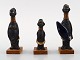 Rolf Palm, Höganäs, 3 Hottentots, unique ceramic figurines.
