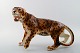 Keramos, Wien jaguar, figur i porcelæn. Flot figur, ca. 1940´erne.