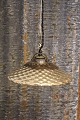 19th century ceiling lamp with a lampshade made of old poor man