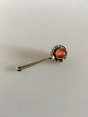 Georg Jensen Gilded Silver Brooch No 2 with Amber