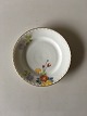 Royal Copenhagen No 93 White Half Lace w. Flowers and Gold Side Plate