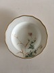 Royal Copenhagen No 166 Deep Plate with Handpainted Flowers and Gold