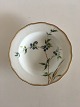 Royal Copenhagen Deep Plate No 166 with Handpainted Flowers and Gold.