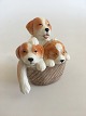 Royal Copenhagen "Puppy Collection" Figurine of Mongrels in Basket No 745