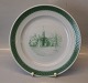 Green Aluminia Faience Tranquebar decorated with the Chinese House of 
Frederiksberg Have? 27 cm
