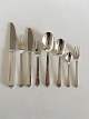 Georg Jensen Sterling Silver Pyramid Flatware Set for 6 People. 48 Pieces. The 
set consists of the following items; 
