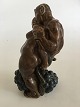 Kai Nielsen Stoneware Figurine no. 23 of Pan with Woman and Grapes