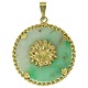 Pendant of 14k gold set with jade