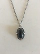 Georg Jensen Sterling Silver Annual 2004 Pendant Necklace with Black Onyx.