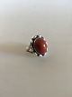 Georg Jensen Silver Ring No 19 with Coral