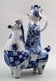 Sjælden Bjørn Wiinblad keramikfigur fra det blå hus.
Figur / lysestage rytter til hest med plads til et lys.