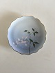 Bing & Grondahl Cake Plate with Flower Decoration and Goldrim.
