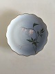 Bing & Grondahl Cake Plate with Flower decoration and goldrim