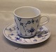 Blue Fluted Danish Porcelain 051-052-1 Espresso cup 6 x 6 cm 9 cl  051 saucer 
11.4 cm 052 (1021119)