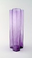 Bertil Vallien, Kosta Boda, "Mosaic" vase of purple glass art.
