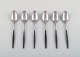 Set of six spoons, Jens H. Quistgaard "Variation VI" cutlery of handmade 
stainless steel.