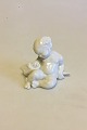 Bing &Grondahl Blanc de Chine Figurine of Child leaning against Fish No 4037