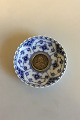Royal Copenhagen Blue Fluted Full Lace Candle Drip Cup with 2-Crown coin with 
Christian IX, 1903. No 1009