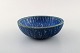 Gunnar Nylund for Rørstrand. Bowl in glazed ceramics. Beautiful blue glaze. Mid 
20th century.