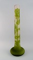 L'Art presents: 
Giant 
Emile Gallé 
vase in frosted 
and green art 
glass carved 
with motifs in 
the form of ...