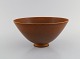 Berndt Friberg (1899-1981) for Gustavsberg Studiohand. Bowl in glazed ceramics. 
Beautiful glaze in brown shades. Dated 1950.
