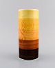 Olle Alberius for Rörstrand. Cylindrical Sarek vase in hand-painted and glazed 
ceramics with geometric patterns. Swedish design, 1960s/70s.
