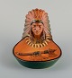 Ipsens, Denmark. Bowl in glazed ceramic with hand-painted chief.
Model 286.