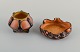 Ipsens Denmark. Two Art Nouveau bowls in hand-painted glazed ceramic.