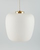 Fog & Mørup pendant in frosted opal glass with brass mounting.