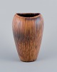 Gunnar Nylund for Rörstrand, a ceramic vase with a brownish glaze.
Approximately from the 1960s.