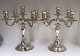 Preben Salomonsen, Copenhagen. 5-armed silver candelabra (925). A pair. Height 
29 cm.