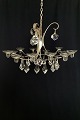 Georg Jensen Sterling Silver Chandelier by Henning Koppel with Glass No 1272 
from 1979